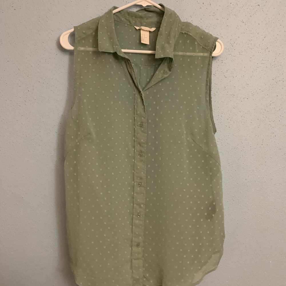 Washed Out Mint Shell Top